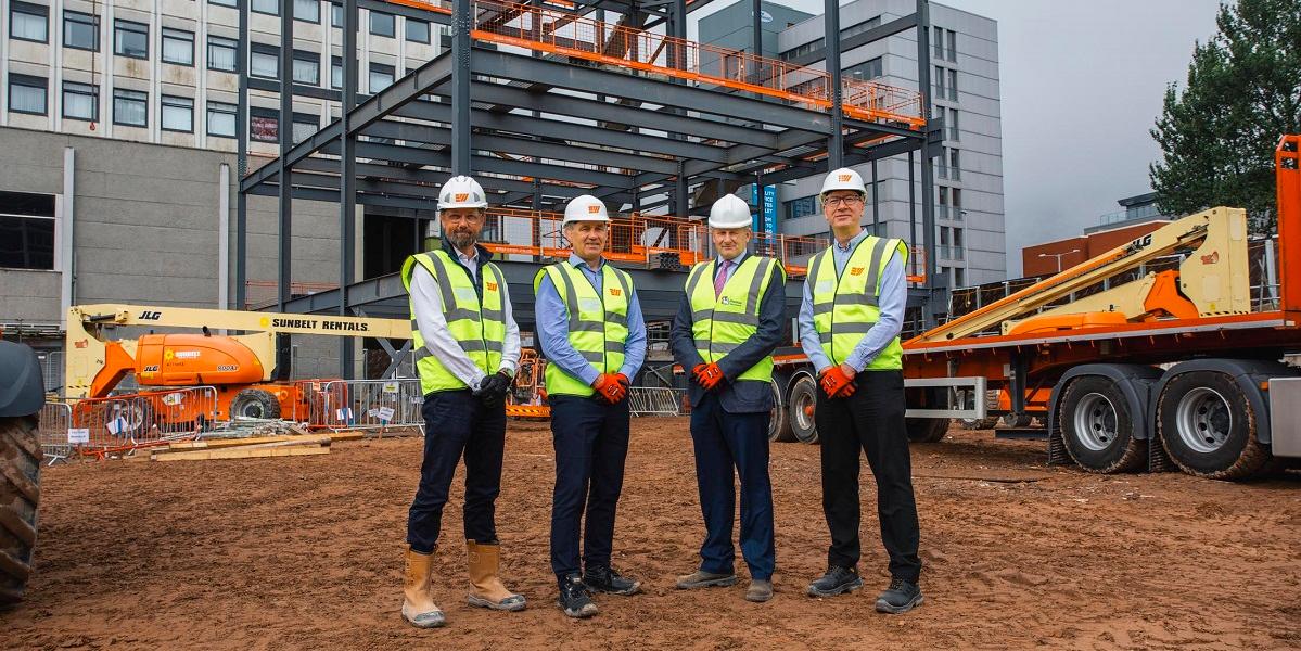 Steel works being installed on the Animate development site