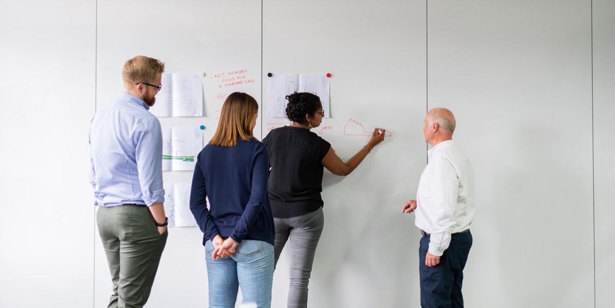 People engaging in an interactive class activity