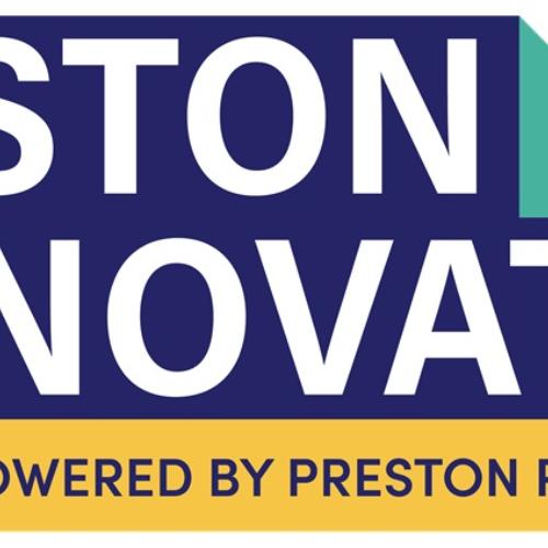 Preston Innovates logo with words Powered by Preston Partnership