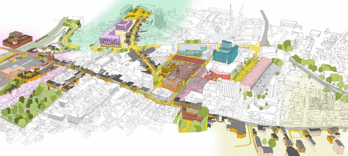 Major Preston City Centre projects map Major Preston City Centre projects map